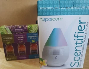 SpaRoom Scentifier Color Changer Duft Diffuser in Weiß mit 3 Sensorik Pack  - Bild 1 von 5