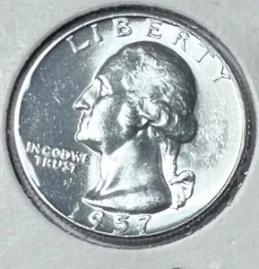 1957 Washington Quarter – Brilliant Uncirculated – Beautiful Silver Luster! - Picture 1 of 3