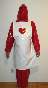 Lackschürze Zofenschürze Vinylapron Adultbabyapron Maidapron Wetlook - Bild 1 von 3
