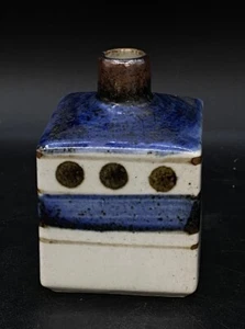 Japanese Square Small Vase Ceramic - Picture 1 of 9