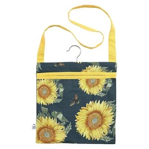 Bolsa de clavijas RHS girasol abeja 100 % algodón colgar almacenamiento clavijas correa de lavado - Imagen 1 de 1