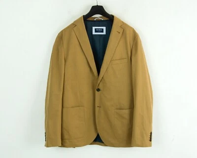MCNEAL Hombre GB 46 US Algodón Blazer Eu 56 De Chaqueta Deporte Abrigo 2XL Beige - Imagen 1 de 4