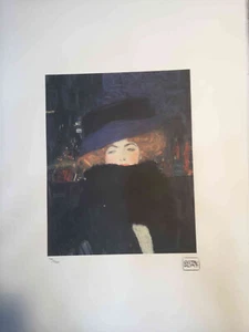 Gustav Klimt Lithographie compenser cm 50x70 signature dalle avec certifié - Picture 1 of 8