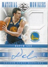2012-13 Limited Basketball Monikers Materials #22 David Lee Auto Jersey /99