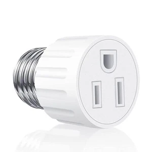 2/3 Prong Light Socket To Plug Adapter E26/E27 Lamp Bulb Socket Adapter Convert - Picture 1 of 10