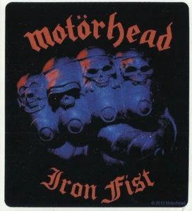 MOTORHEAD iron fist 2012 VINYL STICKER official merchandise OOP/RARE - Imagen 1 de 3