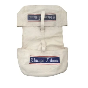 Vintage Chicago Tribune double newspaper route bag for carry or bicycle Delivery - Picture 1 of 10