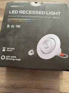 TORCHSTAR 4 In LED Recessed Light Cct Selectable Dimmable 9w/B - Picture 1 of 5