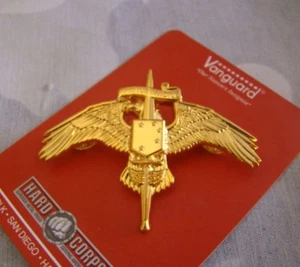 US Usmc Marsoc Wings Badge Pin Marine Raider Insignia Spiritus Invictus GOLD - Picture 1 of 2