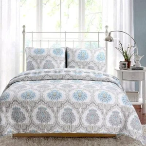 Cozy Line Home Fashions Queen Size Quilt Bedding Set 3-Pcs Cotton Machine Wash - Picture 1 of 5