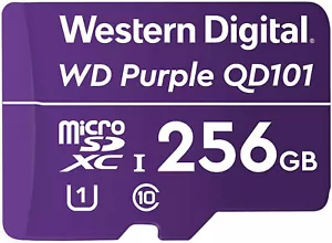 WD Purple SC QD101 256GB Smart Video Surveillance microSDXC Card Ultra Endurance - Picture 1 of 2