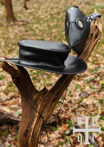 Pestdoktor Set - Maske und Hut aus Leder - Bild 1 von 6