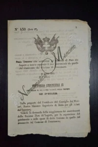 Regio Decreto VEII Separazione patrimonio Pian dei Lagotti da Frassinoro 1871 - Bild 1 von 1