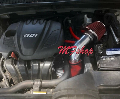 Red For 2011-2015 Hyundai Sonata Kia Optima 2.4L L4 Air Intake Kit + Filter - Image 1 of 2
