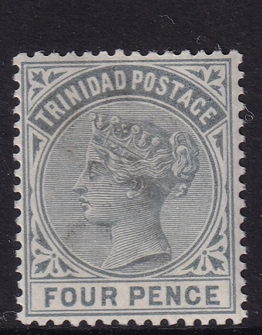 Trinidad and Tobago SG110 4d Grey wmk CA - lightly mounted mint Cover