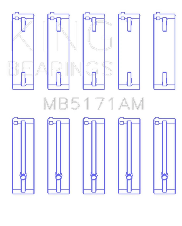 Juego de rodamientos principales King Engine MB5171AM PARA MAZDA 626, RBMA 17 Foto 1 de 4