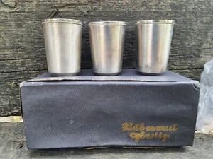 Sterling Silver 916 star Shot glasses gold plating Vintage USSR patina - Picture 1 of 12
