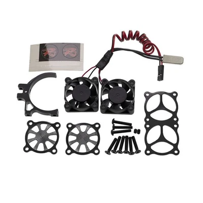 5-10V Motor Heatsink Dual Cooling Fan For Axial SCX10 Traxxas TRX4 RC Car - Image 1 of 4