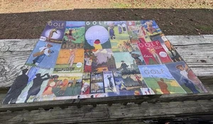 Vintage Gold Around The World Glas Tablett Mehrfarbig Selten 14”x9”x1” - Bild 1 von 4