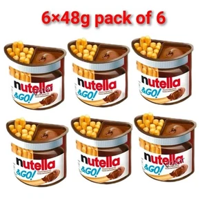 Nutella & Go! Hazelnut Spread with Cocoa and Bread Sticks 06 x 48g Pack Of 6 - Picture 1 of 2