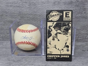 Chipper Jones Signed Autographed Baseball OBNL HOF Tuff Stuff - Picture 1 of 7