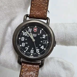 Victorinox Swiss Army Cavalry Watch Men 37mm Black Dial Black Tone Date AS-IS - Picture 1 of 5