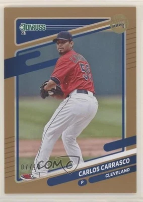 2021 Panini Donruss Artist Proof /10 Carlos Carrasco #91 - Image 1 of 2