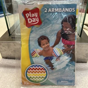 New Package Of 2 Kids Pool Floats Armbands by Play Day - Ages 3-6 - Picture 1 of 2