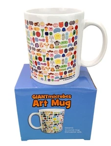 GIANTmicrobes Art Mug Coffee Cup Colorful Science Microorganism Virus 11oz. New - Picture 1 of 7