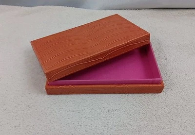 Vintage Faux Leather Small Jewelry Box Storage Box Jewelry Case Gift Box - Image 1 of 4