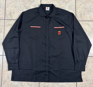 Uniforme Burger King Cuello Negro Camisa de Empleado con Botones 2XL Ropa de Calle Comida - Imagen 1 de 6