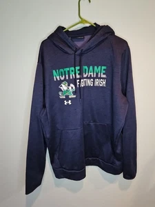 Felpa con cappuccio Under Armour uomo Notre Dame Fighting squadra irlandese grande 2XL - Foto 1 di 7