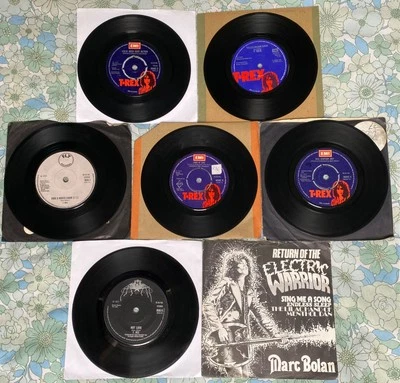 7 x T Rex 7" - Ride A White Swan, Solid Gold Easy Action, Hot Love, Telegram Sam - Image 1 of 2
