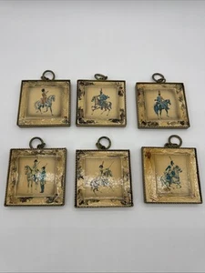 Vintage Spain Framed Napoleonic Soldiers Set of 6 Prints Wall Art Decor Military - Picture 1 of 17