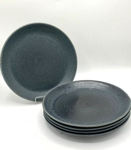 Pottery Barn Larkin Stoneware River Blue Dinner Plates Set of 5 10 3/4" Rare - Picture 1 of 6