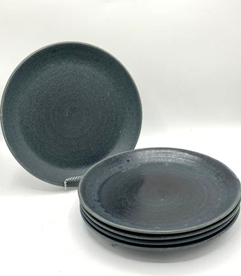 Pottery Barn Larkin Stoneware River Blue Dinner Plates Set of 5 10 3/4" Rare - Image 1 of 4