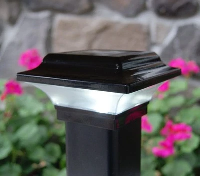 10 PACK 2X2 BLACK ALUMINUM IMPERIAL SOLAR POST CAP LED DECK FENCE LIGHTS - Image 1 of 3