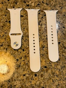 ORIGINAL OEM Apple Watch weiß FLUOROELASTOMER 42/44/45/46mm BAND/ARMBAND - Bild 1 von 2