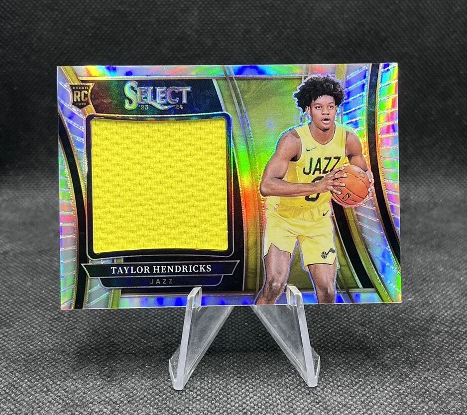 Taylor Hendricks #RJS-TH Silver Prizm Rookie Patch 2023-24 Select Basketball RC - Image 1 of 2