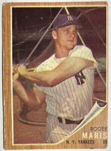 1962 Topps Roger Marris New York Yankees Baseball Card #1