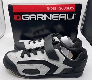 Louis Garneau Men's Cobalt Lace Cycling Shoes Size 11.5 US EU 46 Black White - Picture 1 of 11