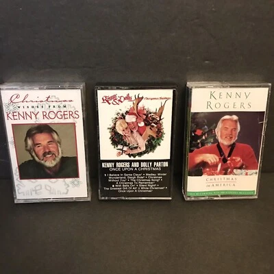 Kenny Rogers Dolly Parton Once Upon a Christmas Cassette Tapes Country Music Lot Foto 1 de 4