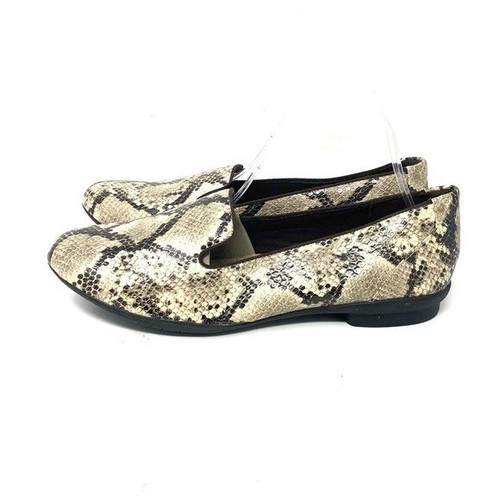 NUOVE scarpe basse da donna con stampa serpente Clarks taglia 10 larghezza
