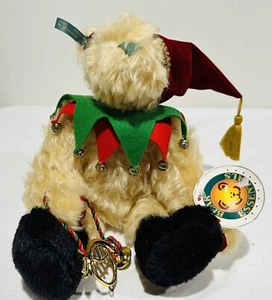 Effanbee Copo de Nieve Navidad Oso Esencial 100% Mohair Botón/Etiqueta B056 Usado en Excelente Condición - Imagen 1 de 12