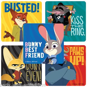 Disney Zootopia Stickers x 5 - Favours - Birthday Party - Jungle Movie Party - Picture 1 of 1