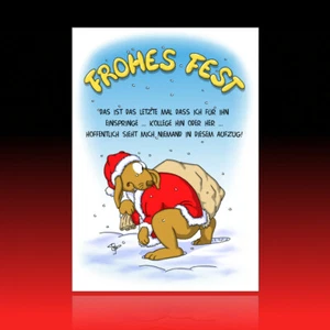 10 witzige Weihnachtskarten, Postkarten, lustiger Cartoon, Weihnachtspostkarten - Bild 1 von 2