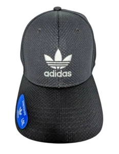 Adidas Herren Kleeblatt Logo Zick Stretch Fit Kappe Mütze schwarz Größe L/XL UNVERBINDLICHE UVP $ 26 - Bild 1 von 5