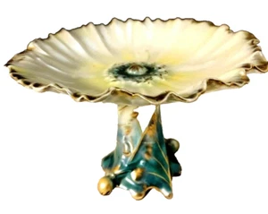 Vintage Royal Bayreuth RARA composta di papavero figurativa di perle gialle colore! - Foto 1 di 3
