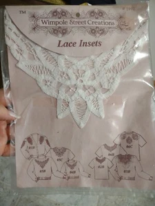 DE COLECCIÓN Insertos de Encaje Blanco Cuello de Inserto Wimpole Creaciones Callejeras Nuevo Algodón 04-B - Imagen 1 de 3