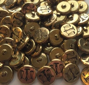 24 Bright Gold Scale Design Metal Buttons 7/8" - Picture 1 of 1